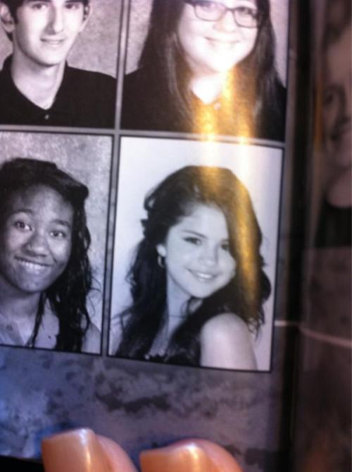  A picture of Selena in her school year book 