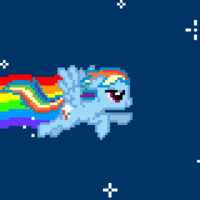 Rainbow on Nyan Pony   My Little Pony   Rainbow Dash   Rainbow Nyan