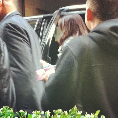  Selena outside her hotel  