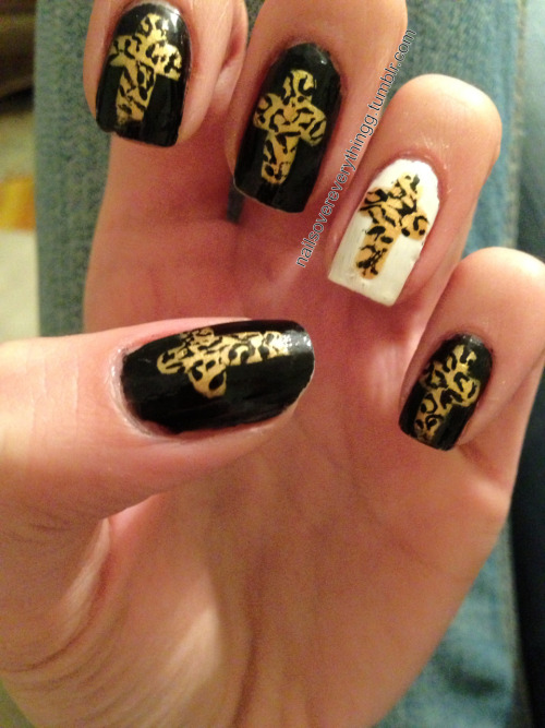 Nail Cross Design Tumblr Design cheeta nails cross