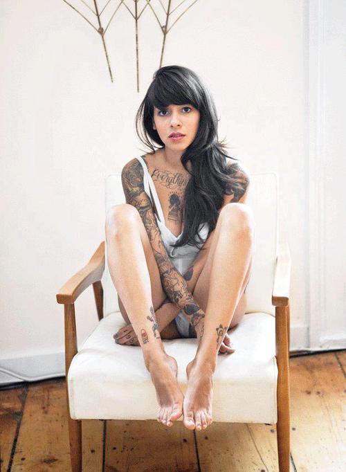 Girl Model with Tattoos