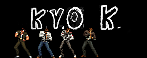 kyoandtwilight:</p><br /><br /><br /><br />
<p>Four different Kyo sprites, from left to right, KoF 98, 99, Maximum Impact, and 2003. And I am know it is fucked up.<br /><br /><br /><br /><br />

