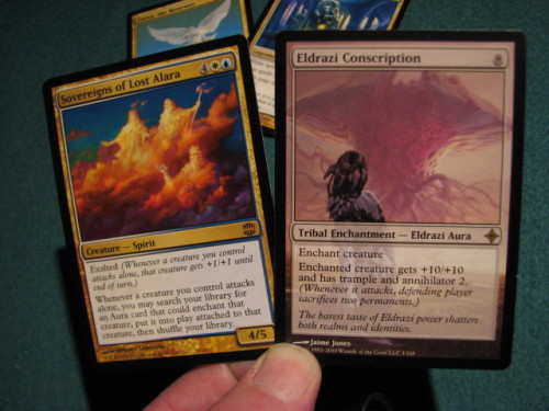 Magic: the Gathering
One of my fav combos of all time : Sovereigns of Lost Alara + Eldrazi Conscription = Huge Beats.