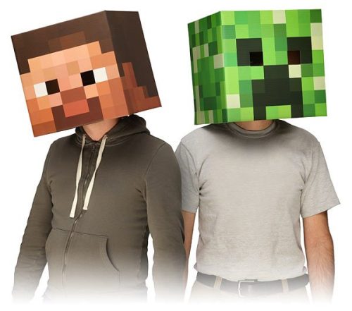 (via Minecraft Masks, 8-Bit Video Game Inspired Costume Masks)