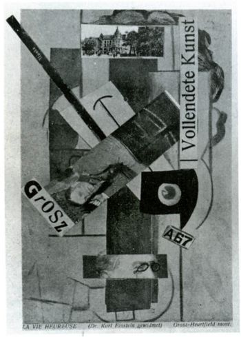 George Grosz, John Heartfield, Corrected Picasso, The Happy Life (dedicated to Dr Karl Einstein), 1920, reproduction of lost photomontage appearing in the Dada Fair exhibition catalogue, New York, Elaine Lustig Cohen collection. 