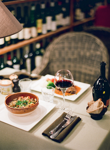 dustjacketattic:

| ♕ |  Provençal dinner - Riviera restaurant  | by © Kallie Brynn
