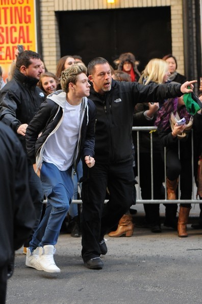 Niall arriving at the studios to film The Late Show with David Letterman.
