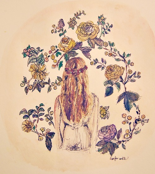 Bohemian Garden by Hafsa Malik to see more work, Follow her art Tumblr
