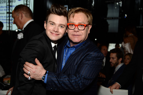 Chris at the Elton John Oscar Viewing Party 2014 - Page 2 Tumblr_n1uj85Z13k1qe476yo2_500