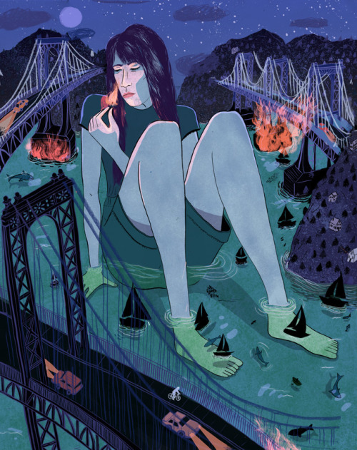 Lily Padula (USA) - Burning Bridges, Personal work Illustrations