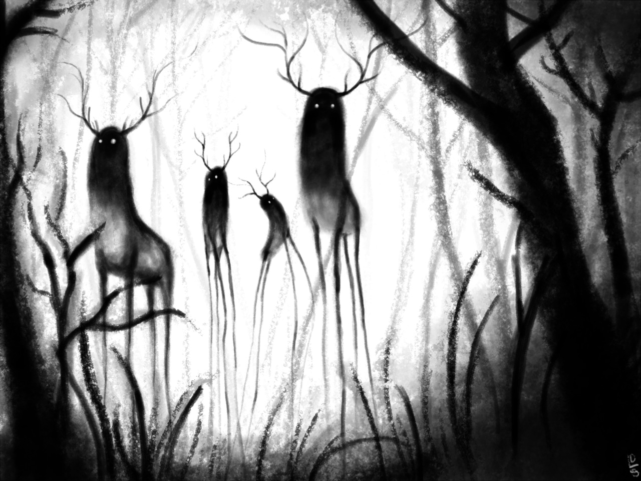 These pretty fog deer are now available as prints and cool cases for things. Tumblr Society6 Store INPRNT Store