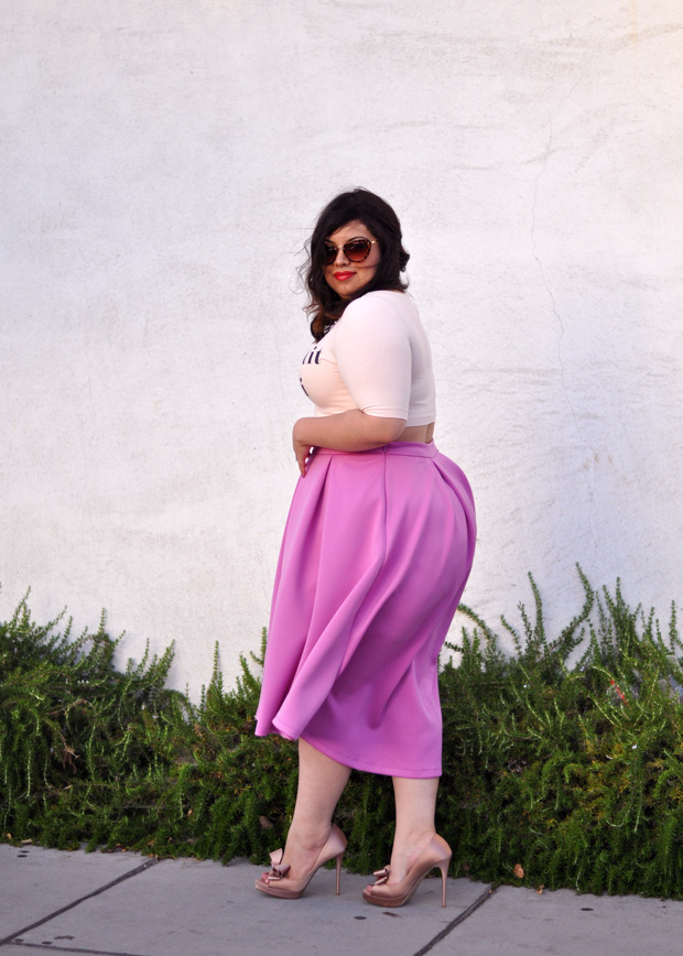 Spring Fashion: Purple High Low Skirt
