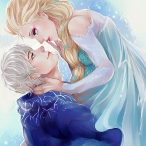Jack &amp; Elsa &lt;3 #Frozen #Elsa #JackFrost #RiseoftheGuardians
