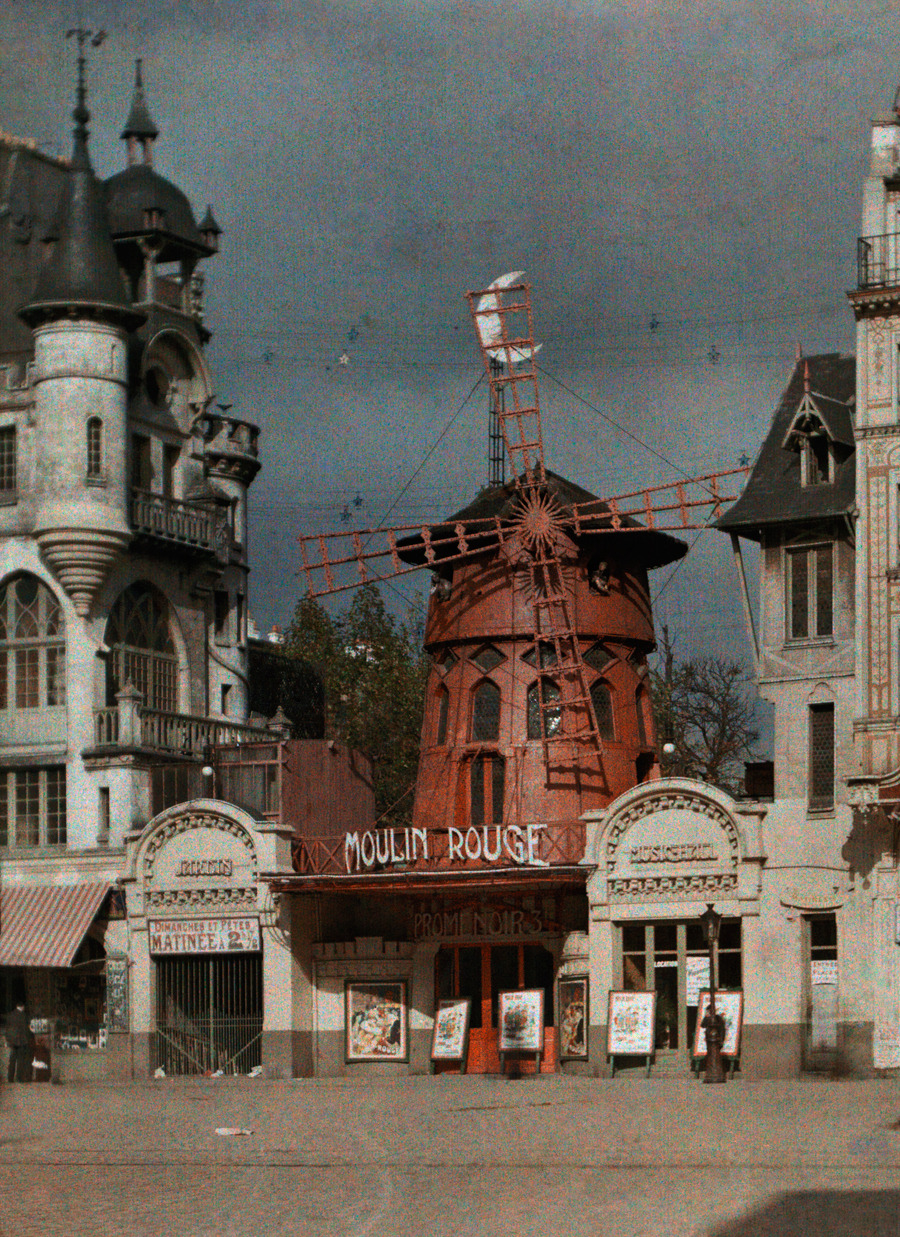 The Moulin Rouge at Montmartre in Paris, 1923.Photograph by Jules Gervais Courtellemont, National Geographic