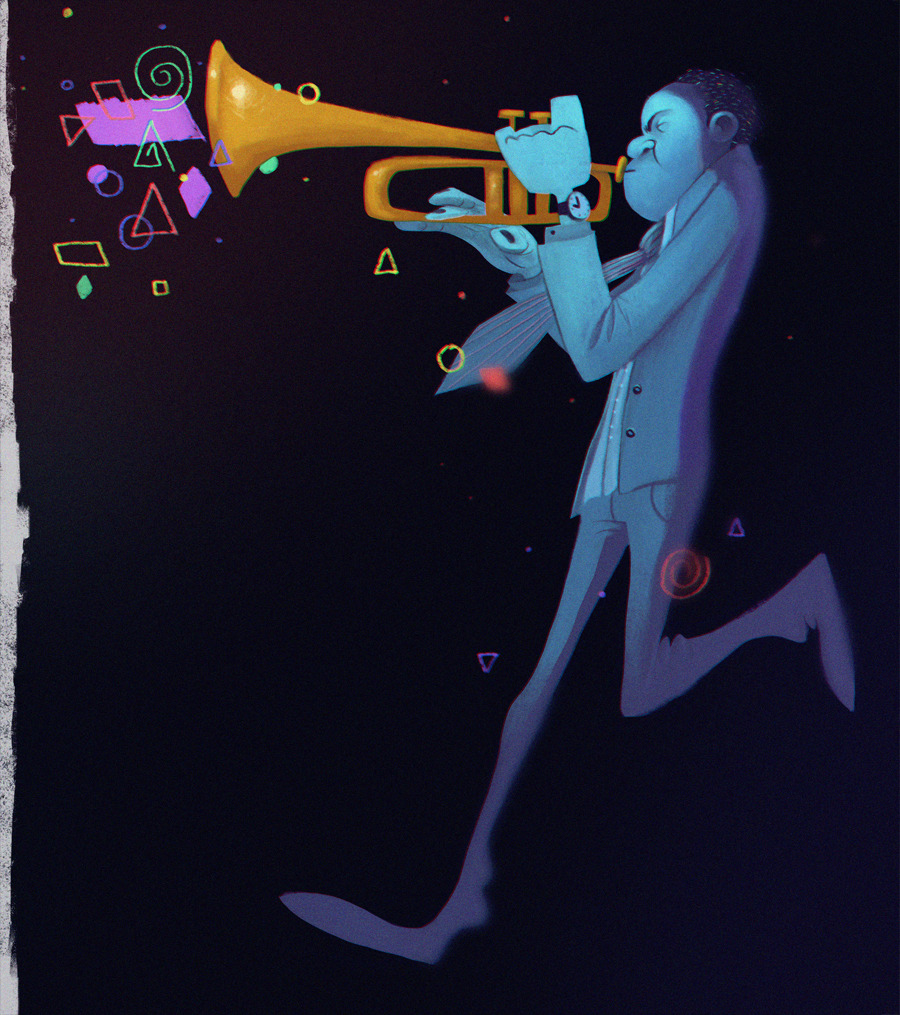 A little tribute to the magnificent Louis Armstrong. His music inspires me a lot!.