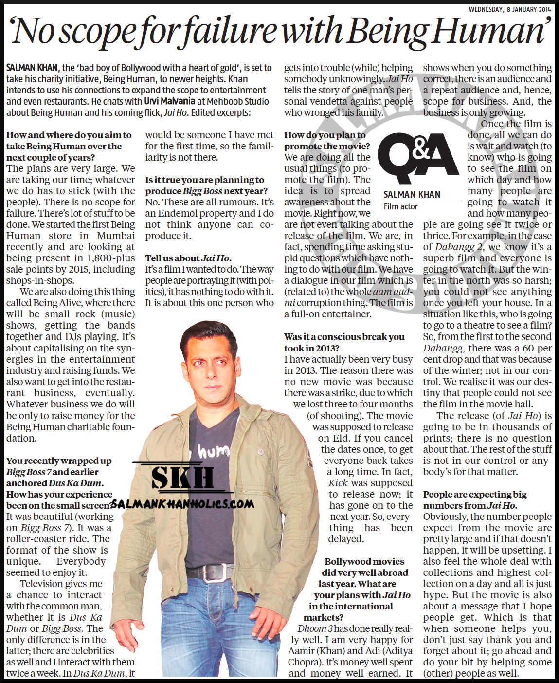 khan - ★ (Paper; Interview) No scope for failure with Being Human: Salman Khan ! Tumblr_mz2awqIwQn1qctnzso1_r1_1280