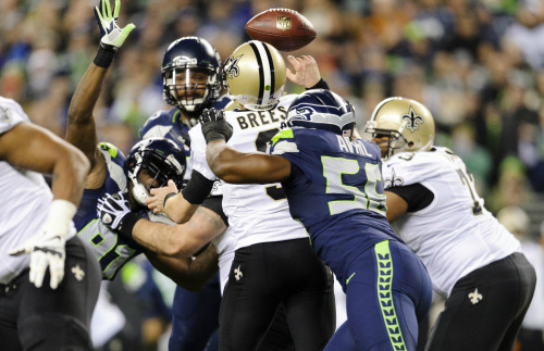 The Seahawks DST swarmed Drew Brees and other QBs en route to a historic performance. (USATSI)