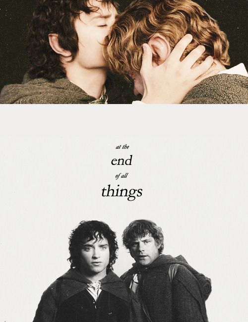  I’m glad to be with you, Samwise Gamgee, here at the end of all things. 