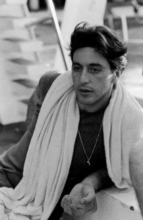  Al Pacino taking a break from filming The Godfather Part II 