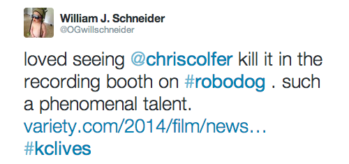 Robodog featuring the voice talent of Chris Colfer. - Page 4 Tumblr_n0fqqoXk3T1sg9z6fo1_500