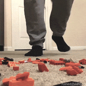 How it really feels when stepping on a Lego
