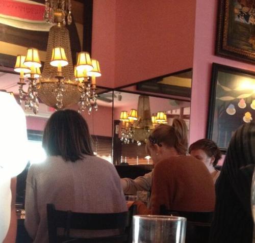 Lena Dunham and Jessica Szohr were also seen dinning with Taylor Sunday 5/26/13