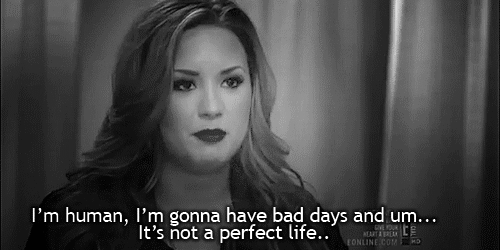 Demi Lovato perfect life gif about criticism