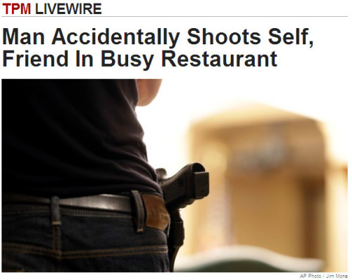 TPM - Man Accidentally Shoots Self, Friend In Busy Restaurant
