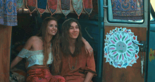 boy and girl hippie peace gif  WiffleGif