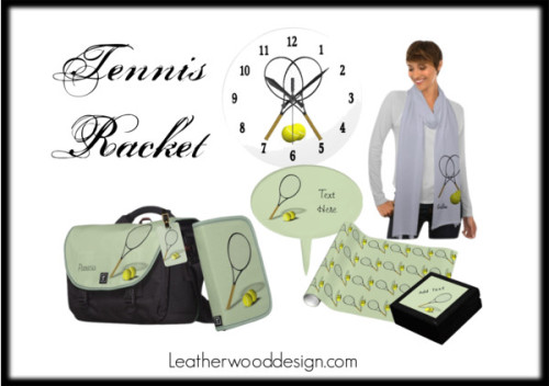 Tennis Racket Sport Wall Clock