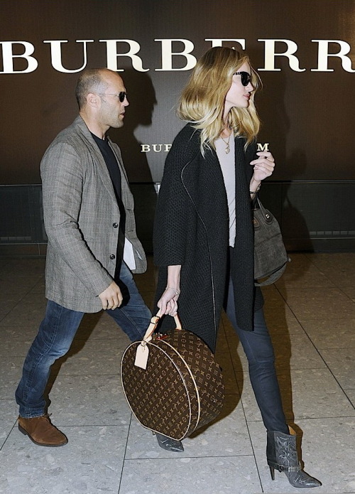  Rosie Huntington-Whiteley and Jason Statham at Heathrow Airport - Dec 11, 2012 