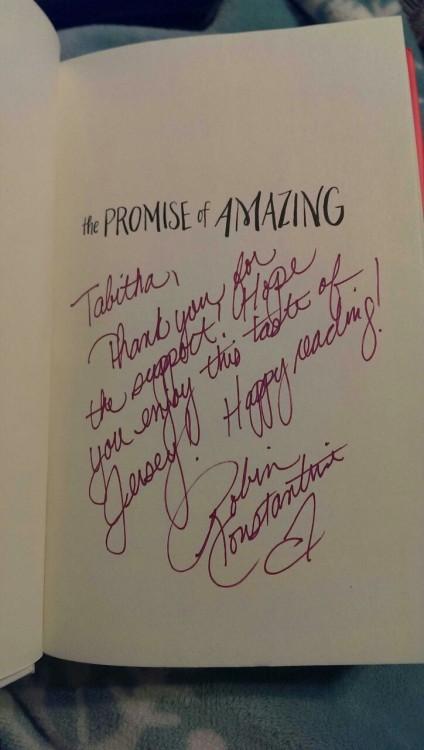 Autographed copy of The Promise Of Amazing