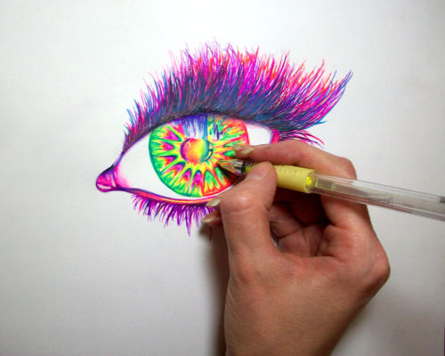 art eye psychedelic Colored artist artwork colorful color bright neon ...