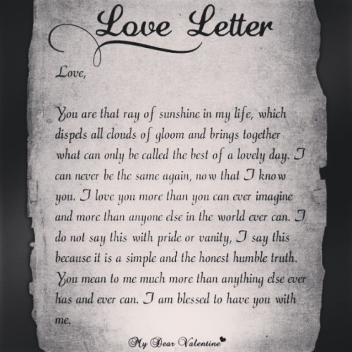 To boyfriend what your say to a letter love in Love Letter