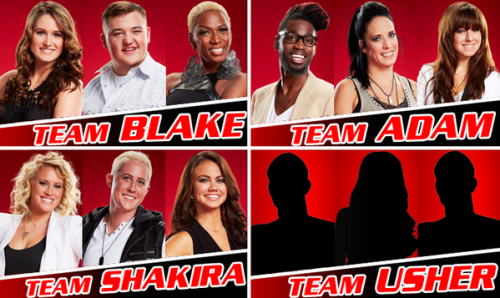Team Blake, Shakira, Adam