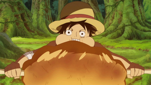 Image result for luffy eating gif