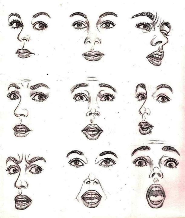 How To Draw Facial Expression 75