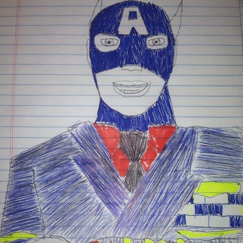 Captain America dressed in formal naval garb