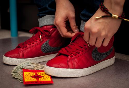 sweetsoles: Nike SB Blazer ‘Supreme’ (by clarencexleung) 
