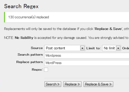 Search Regex ‹&#160;A!@attrip — WordPress