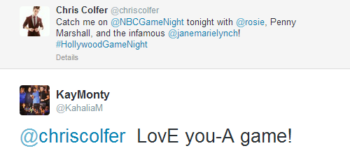 Chris Colfer Tweets - Page 29 Tumblr_n0gk0s1med1qh5dyro1_500