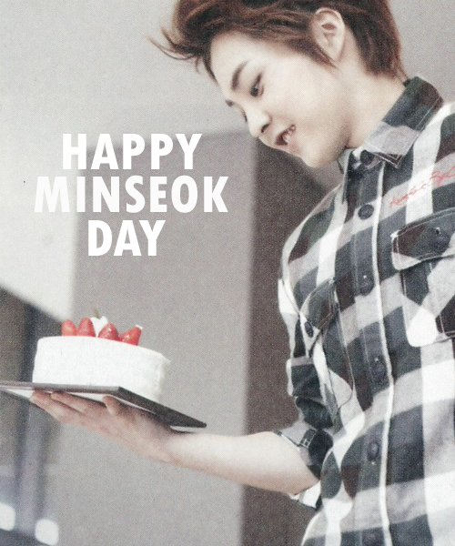 happy birthday kim minseok (ﾉ◕ヮ◕)ﾉ･ﾟ✧