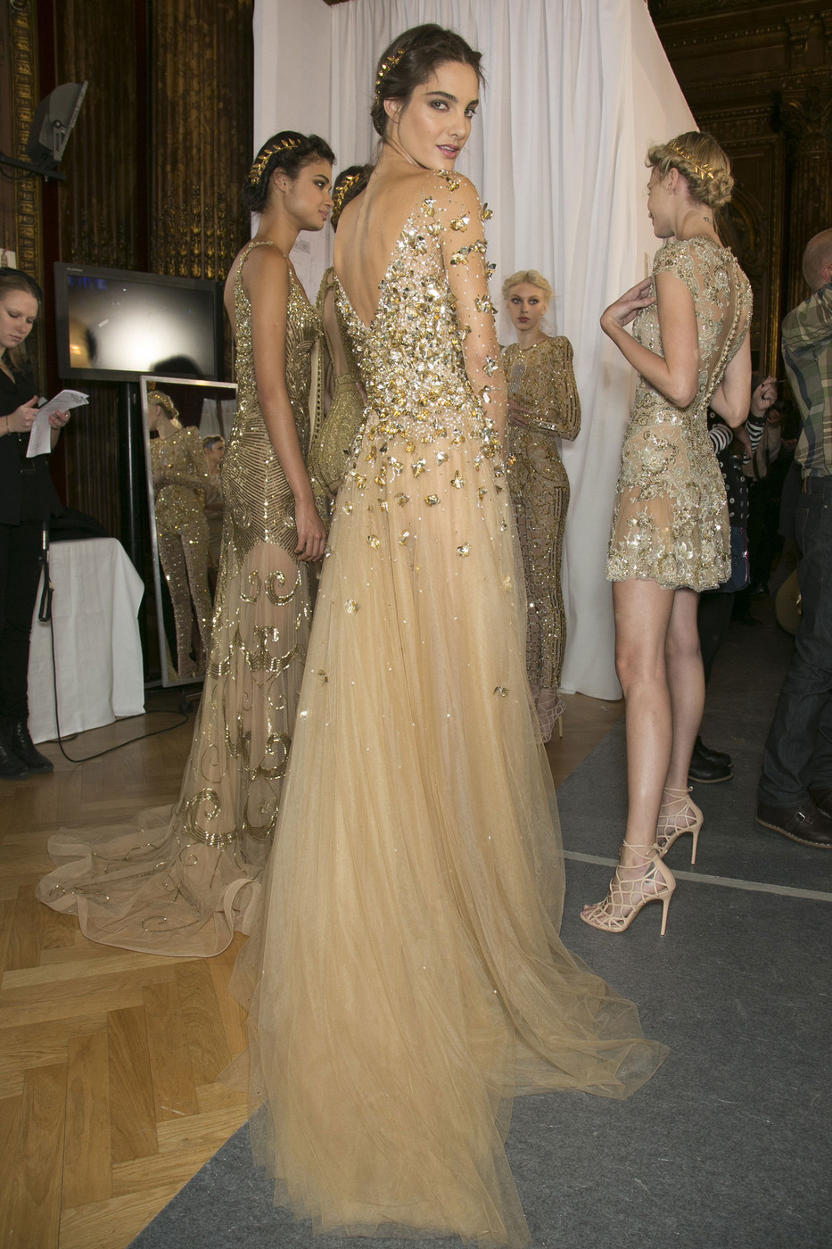 oncethingslookup: Mariana Coldebella backstage at Zuhair Murad Spring 2013 Haute Couture 