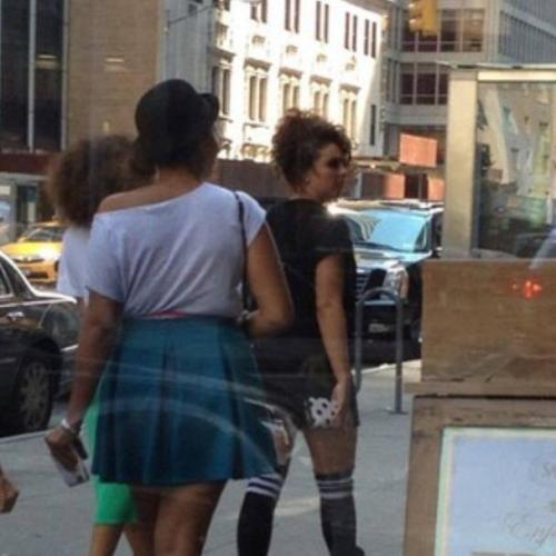 Leigh-Anne and Jesy today in New York