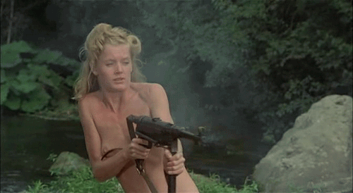 [solved] Topless Chick With A Machine Gun Animated