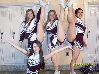 High school cheerleaders upskirt