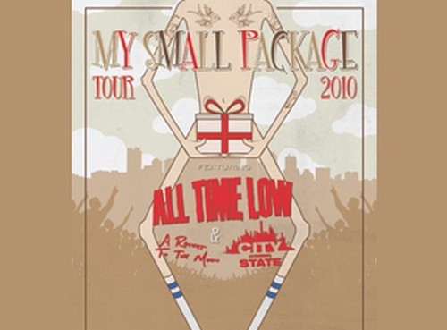 All Time Low have announced dates for their upcoming My Small Package tour with support from A Rocket To The Moon and City (comma) State this fall. 10/18 North Star Bar Philadelphia, PA10/19 Middle East Downstairs Boston, MA10/20 Webster Theater Hartford, CT10/22 Irving Plaza New York, NY10/23 Recher Theatre Towson, MD10/24 Shelter Detroit, MI10/25 Grog Shop Cleveland, OH10/28 The Rave II (Downstairs) Milwaukee, WI10/29 Triple Rock Minneapolis, MN10/30 The Blue Moose Tap Iowa City, IA11/01 The Firebird St. Louis, MO11/03 Marquis Theatre Denver, CO11/04 Avalon Theater Salt Lake City, UT11/06 El Corazon Seattle, WA11/07 Hawthorne Theatre Portland, OR11/08 The Boardwalk Orangevale, CA11/09 Bottom of the Hill San Francisco, CA11/10 Troubadour Los Angeles, CA11/12 Chain Reaction Anaheim, California11/13 The Rock Tucson, AZ11/15 House of Blues- Cambridge Room Dallas, TX11/17 The Social Orlando, FL
