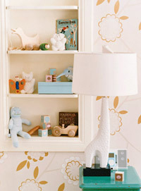 Dream Nursery: This nursery is pretty fantastic, but I have a few suggestions to make it truly over the top. How about a mini-fridge for my sippy cups, a pacifier storage area, and some more thing for me to climb on? (via Fit Pregnancy)   - Baby J. Nuborn, Current Events