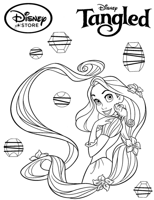 tangled lantern coloring pages - photo #36
