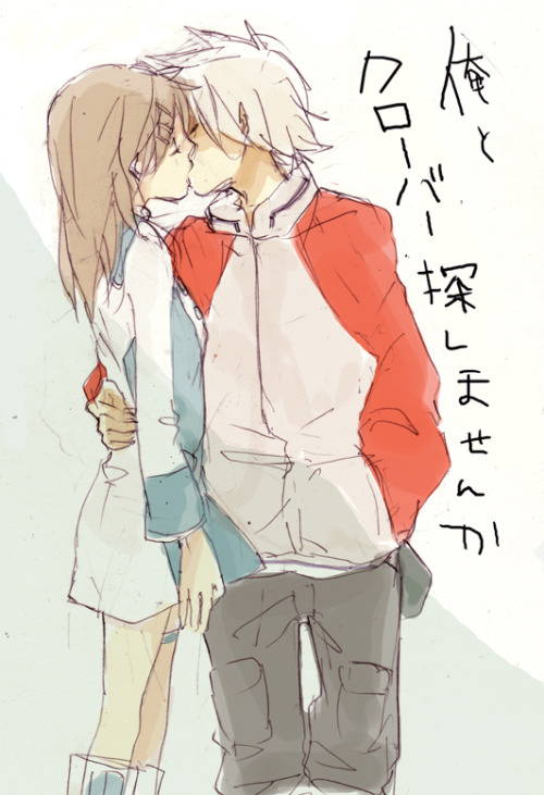 Anime couples kissing drawings